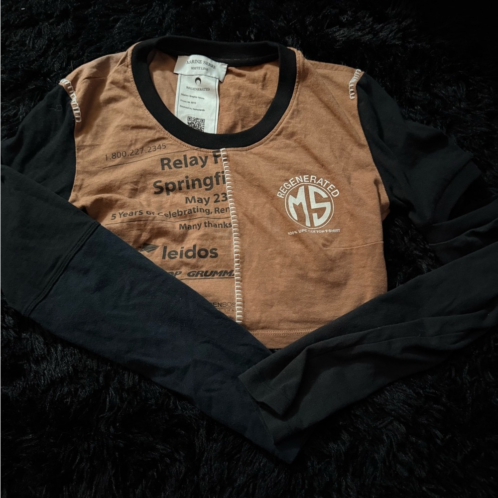 Marine Serre Brown and Black Long Sleeve Tee